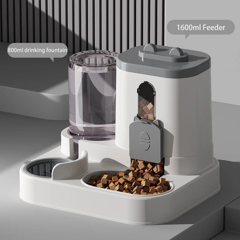 Pet large-capacity feeder integrated automatic water dispenser