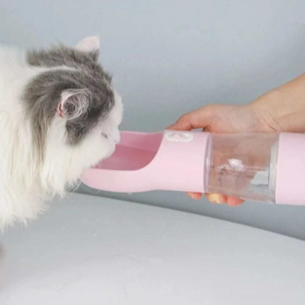 Pet Supplies 2-in-1 Pet Water Bottle Portable Plastic